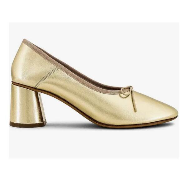 NEW Mansur Gavriel Dream Pump Gold Women's US 10 ($495) - Picture 2 of 10